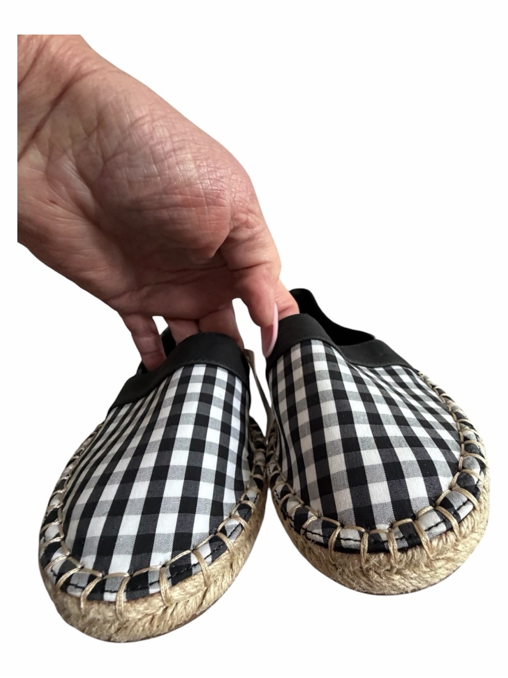 St. John's Bay Marlee Women's Black White Gingham Size 7.5 - Picture 3 of 7